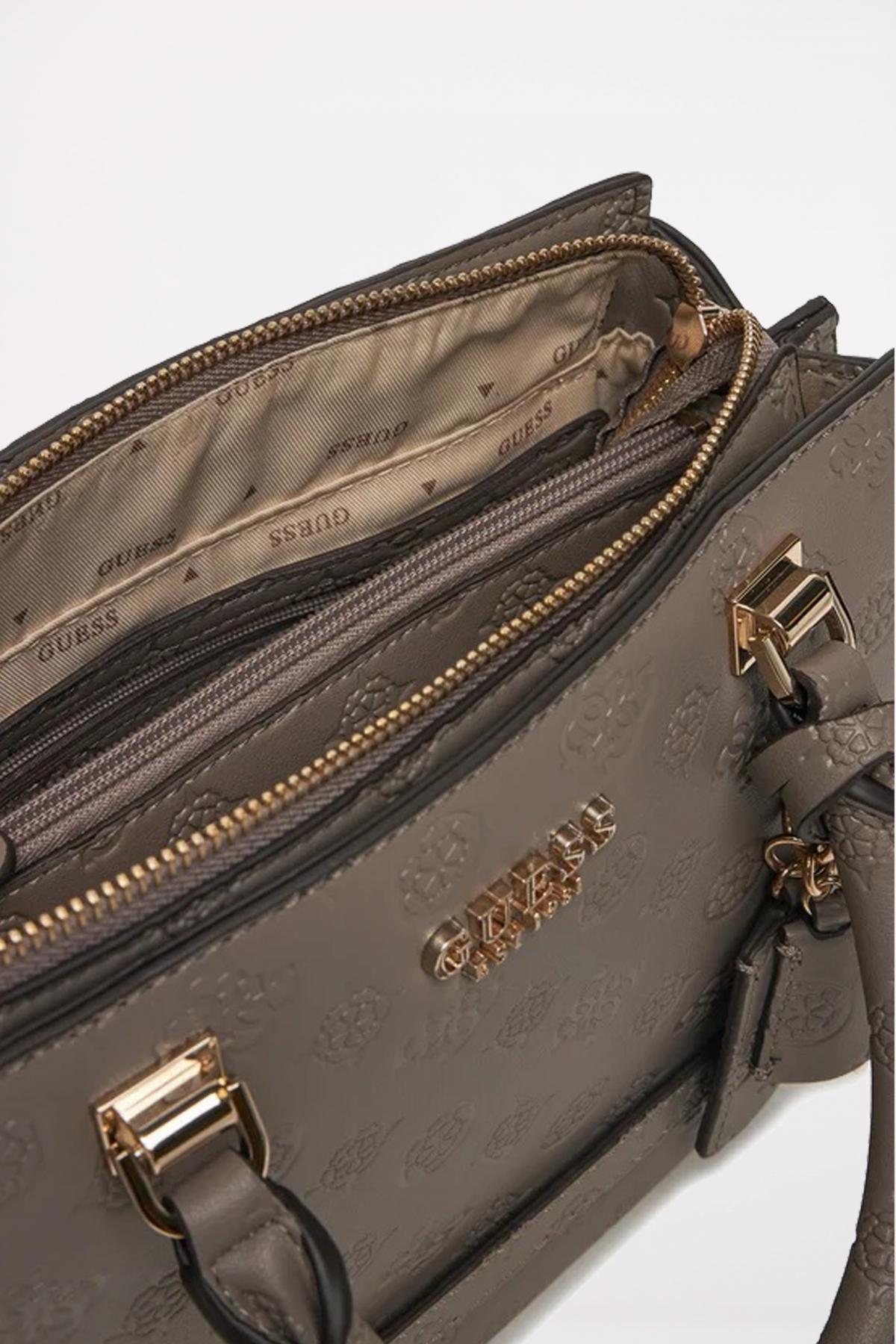 GUESS ZARELA LUXURY SATCHEL en color MARRON  (4)