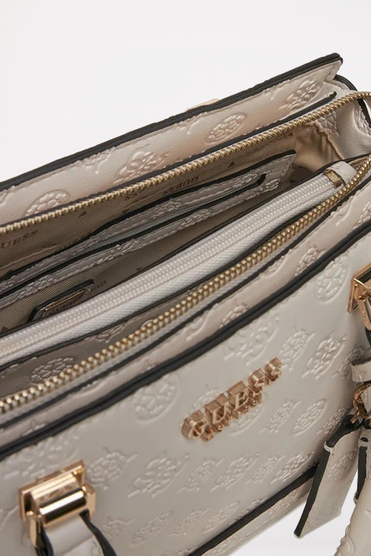 GUESS ZARELA LUXURY SATCHEL en color BEIS  (4)