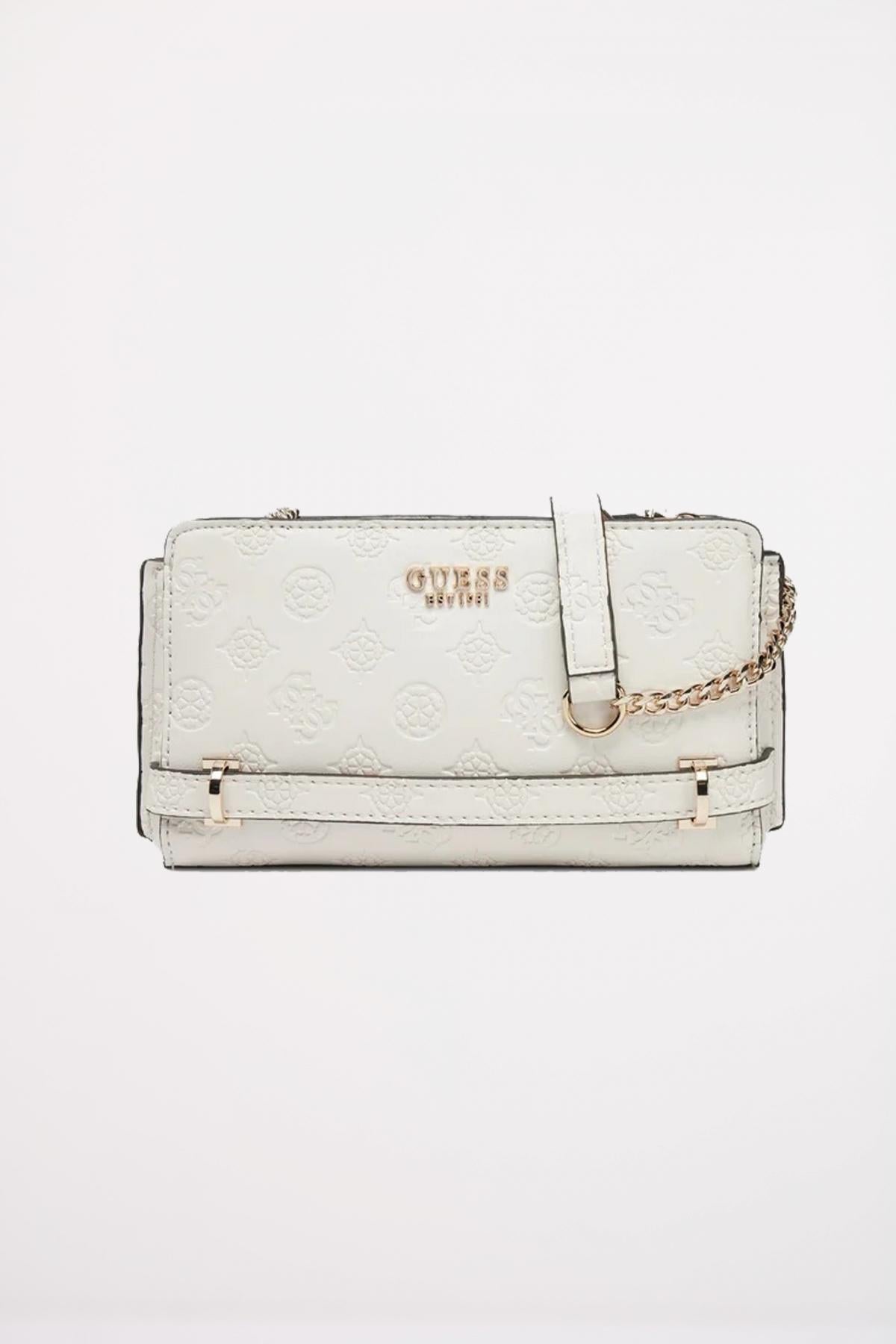 GUESS ZARELA MINI TOP ZIP en color BLANCO  (1)