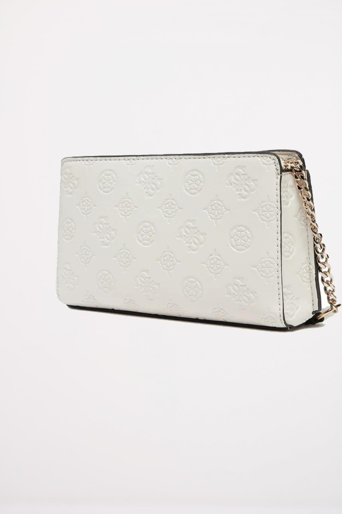 GUESS ZARELA MINI TOP ZIP en color BLANCO  (2)