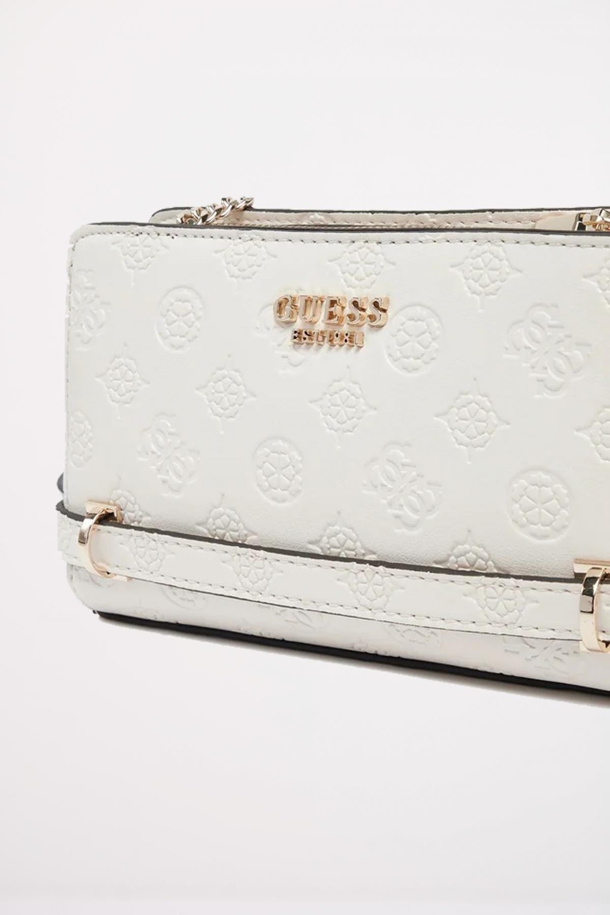 GUESS ZARELA MINI TOP ZIP en color BLANCO  (3)