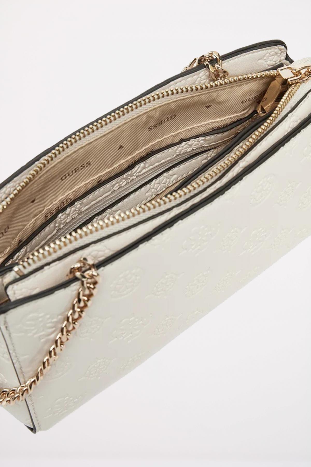 GUESS ZARELA MINI TOP ZIP en color BLANCO  (4)