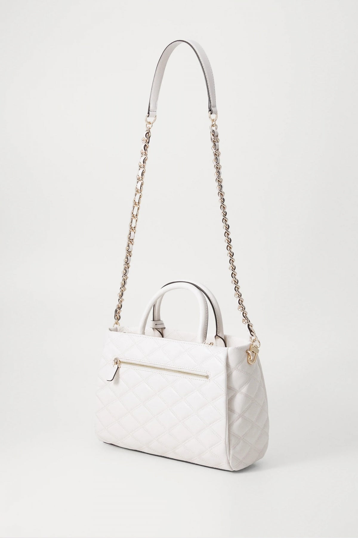 GUESS TAMSIN SOCIETY SATCHEL en color BLANCO  (2)