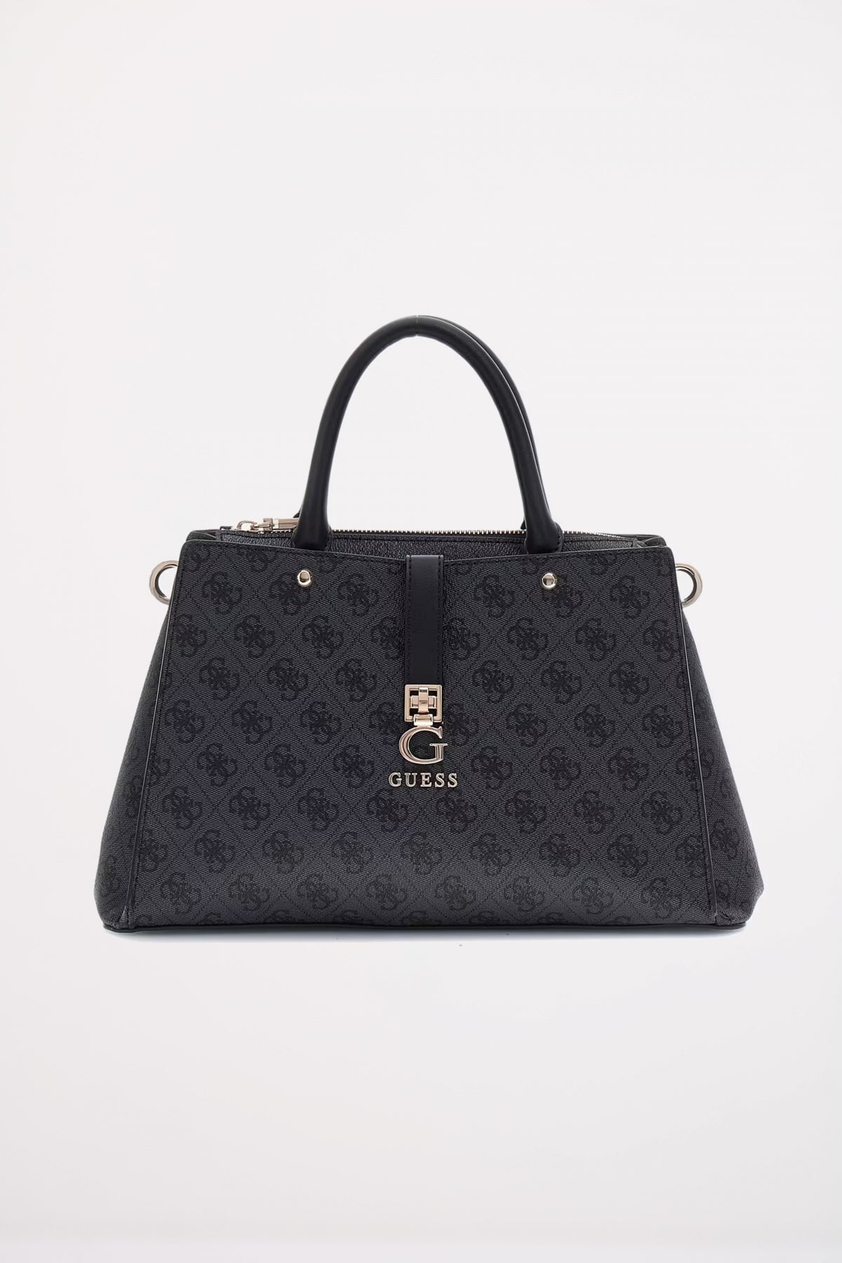 GUESS ZAMIRA LUXURY SATCHEL en color NEGRO  (1)