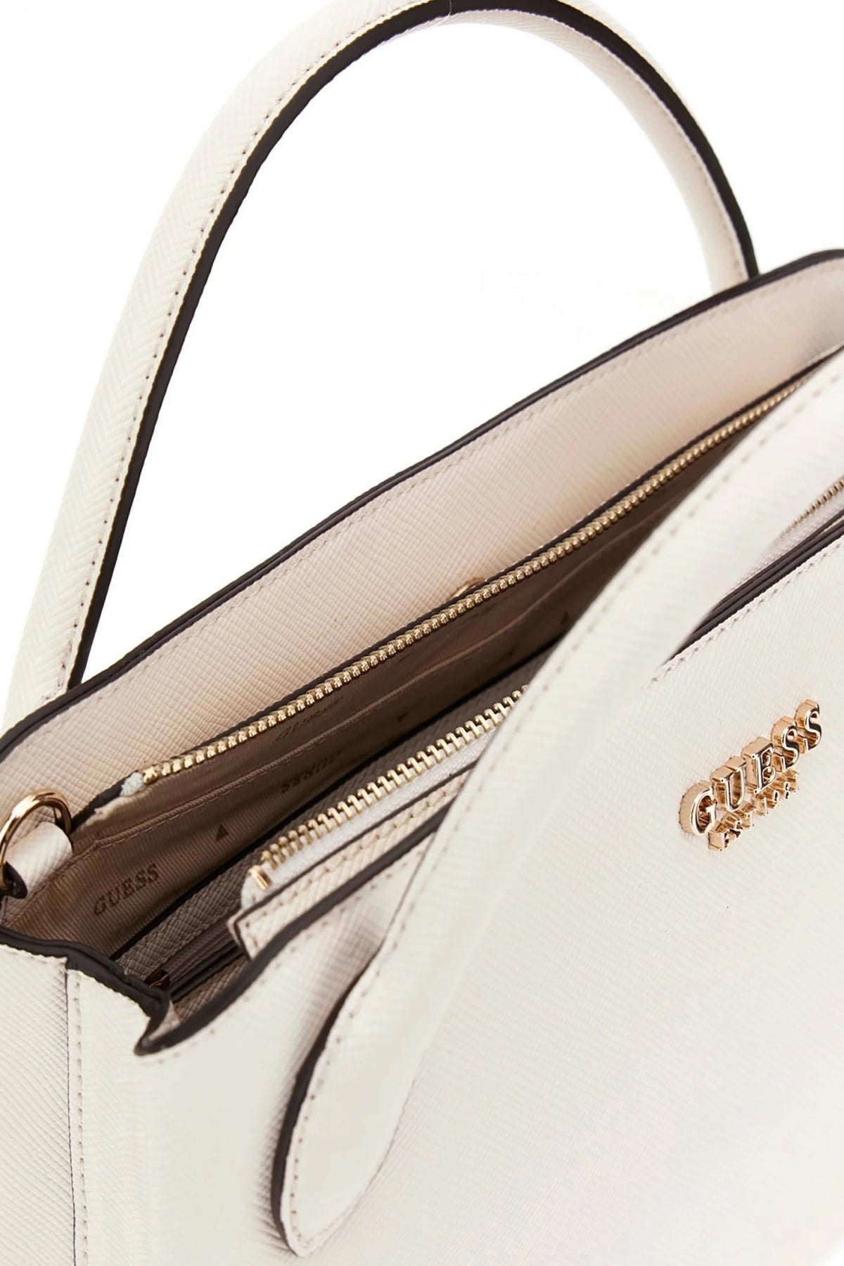 GUESS FEDANA ELITE SATCHEL en color BLANCO  (3)