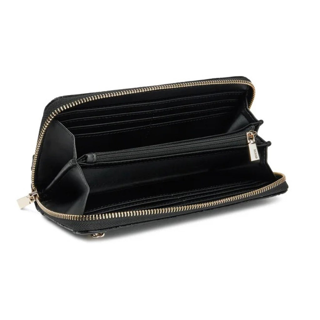 GUESS ZARELA SLG LARGE ZIP en color NEGRO  (6)