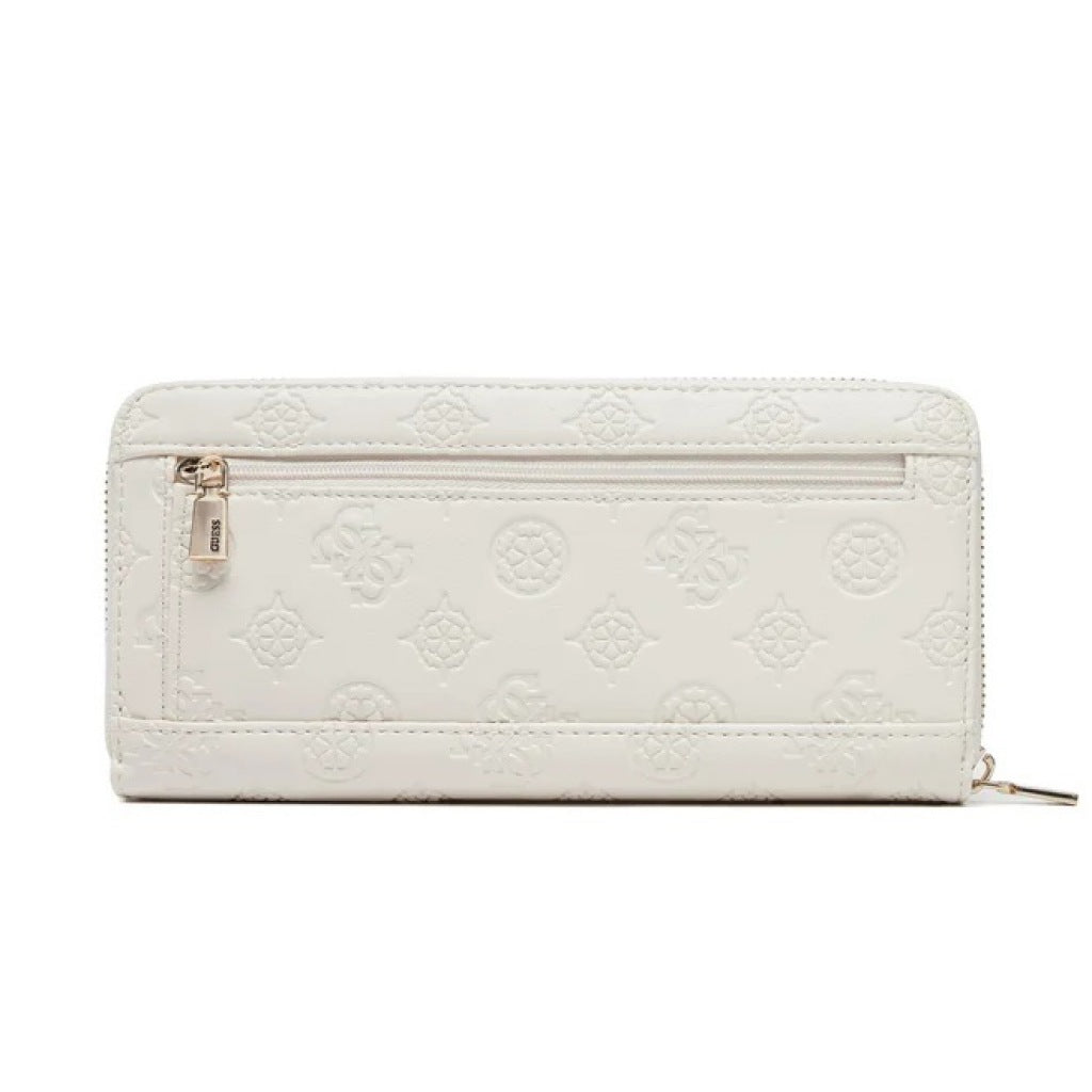 GUESS ZARELA SLG LARGE ZIP en color BLANCO  (5)