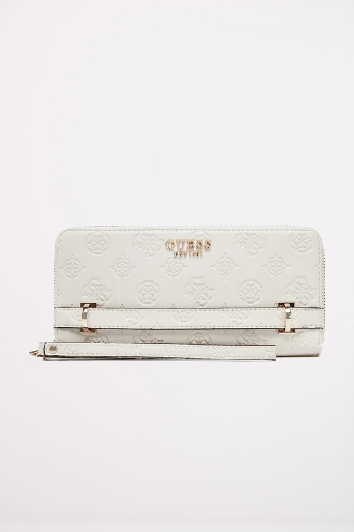 GUESS ZARELA SLG LARGE ZIP en color BLANCO  (1)