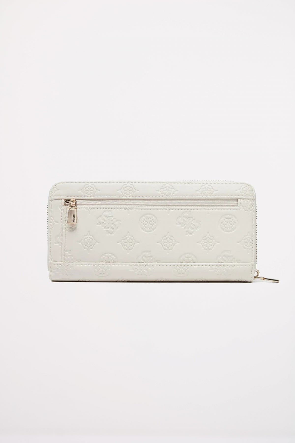 GUESS ZARELA SLG LARGE ZIP en color BLANCO  (2)