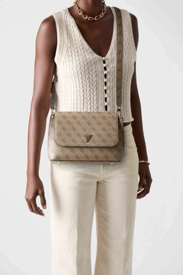 GUESS MERIDIAN II FLAP CROSS en color MARRON  (4)