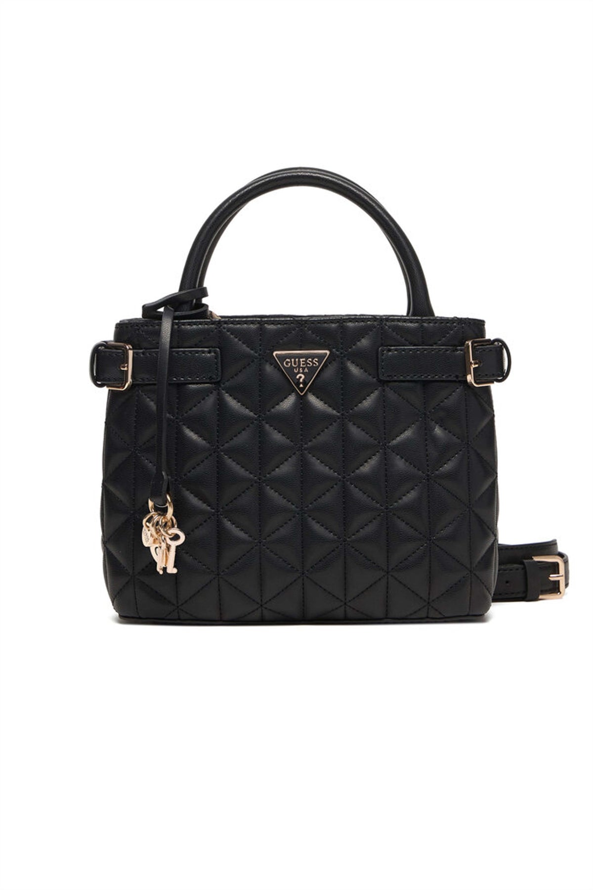 GUESS PAISLEIGH SMALL SATCHE en color NEGRO  (2)
