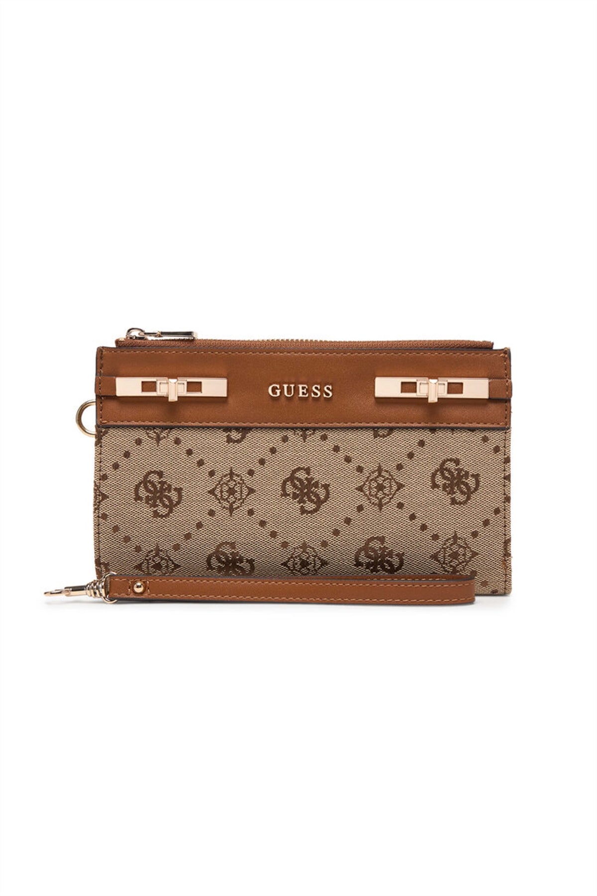 GUESS MELINDA LOGO SLG DBL Z en color MARRON  (1)