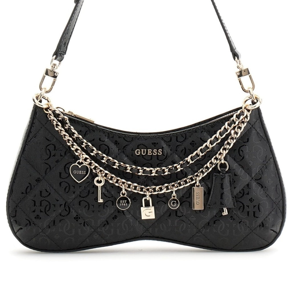 GUESS  LIBBY SHOULDER BAG  en color NEGRO  (3)