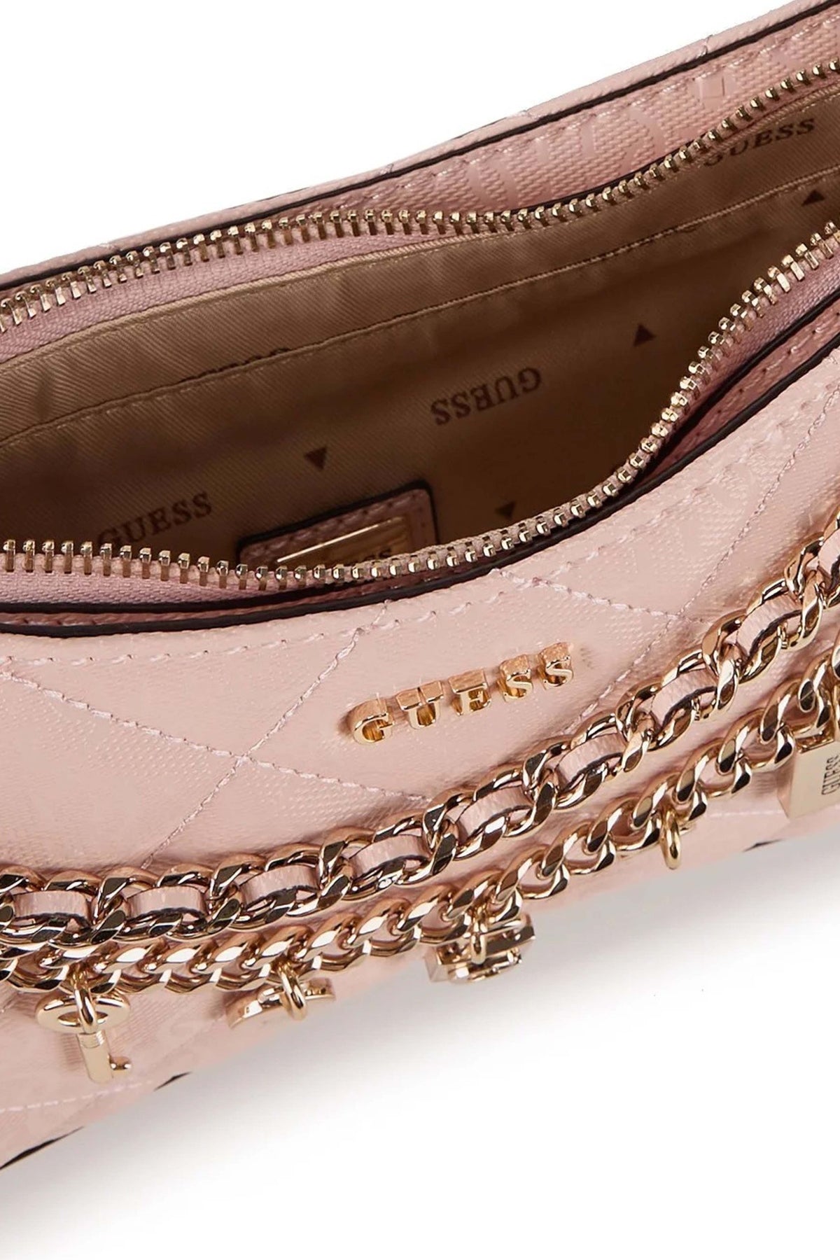 GUESS  LIBBY SHOULDER BAG  en color NUDE  (2)