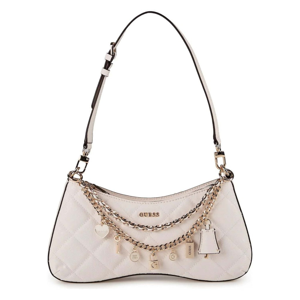 GUESS  LIBBY SHOULDER BAG  en color BLANCO  (4)