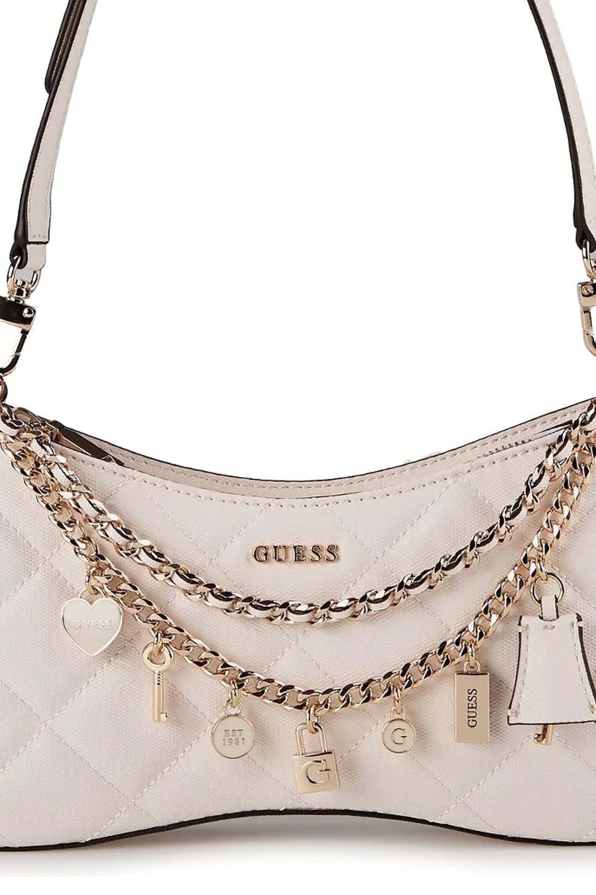 GUESS  LIBBY SHOULDER BAG  en color BLANCO  (3)