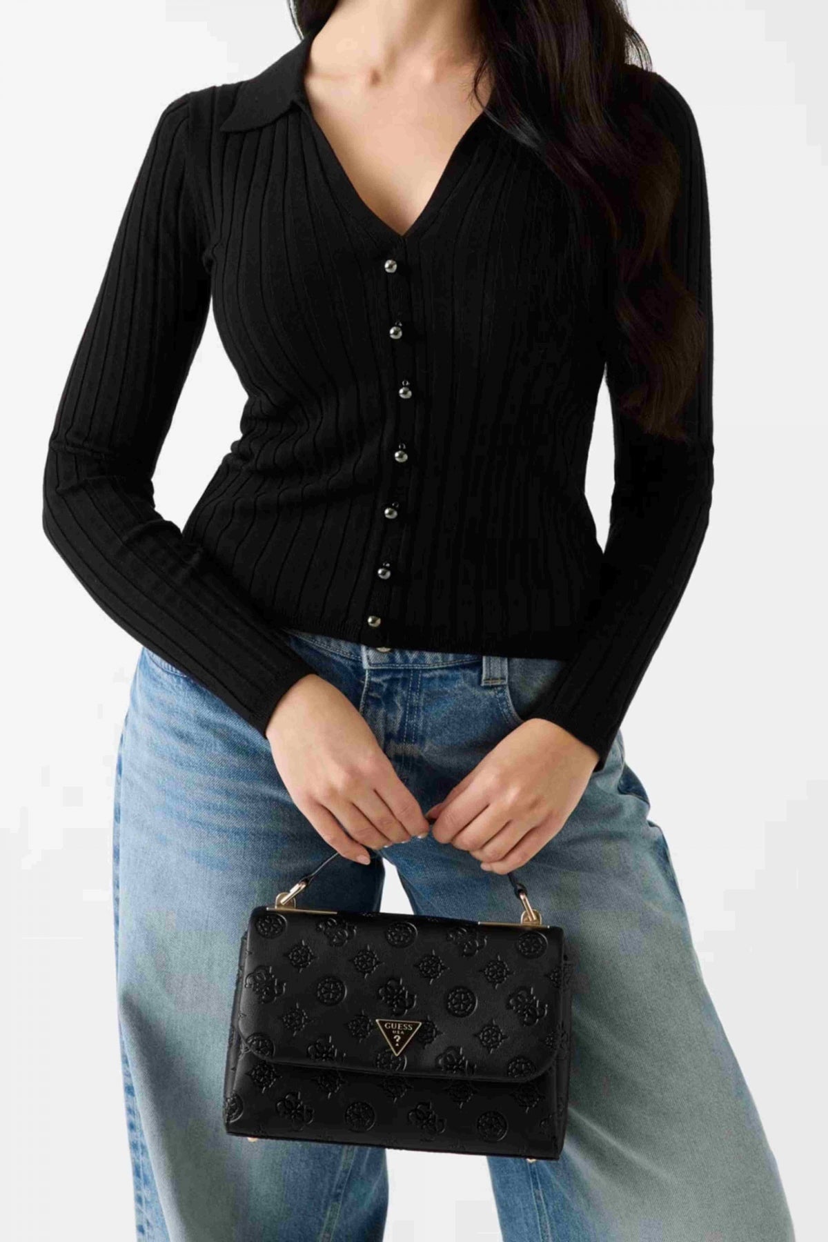 GUESS TISHA CROSSBODY en color NEGRO  (4)