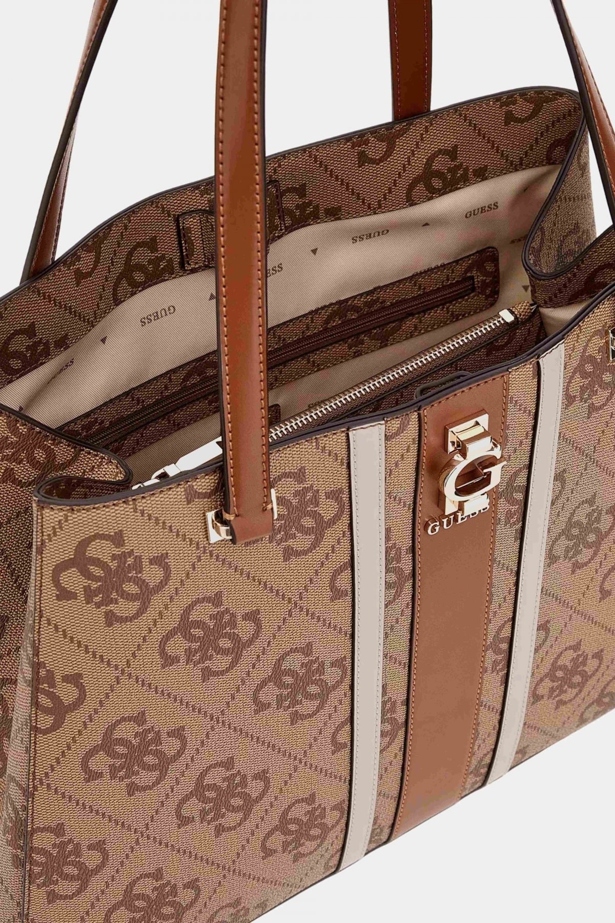 GUESS ERENIA TOTE en color MARRON CLARO  (3)