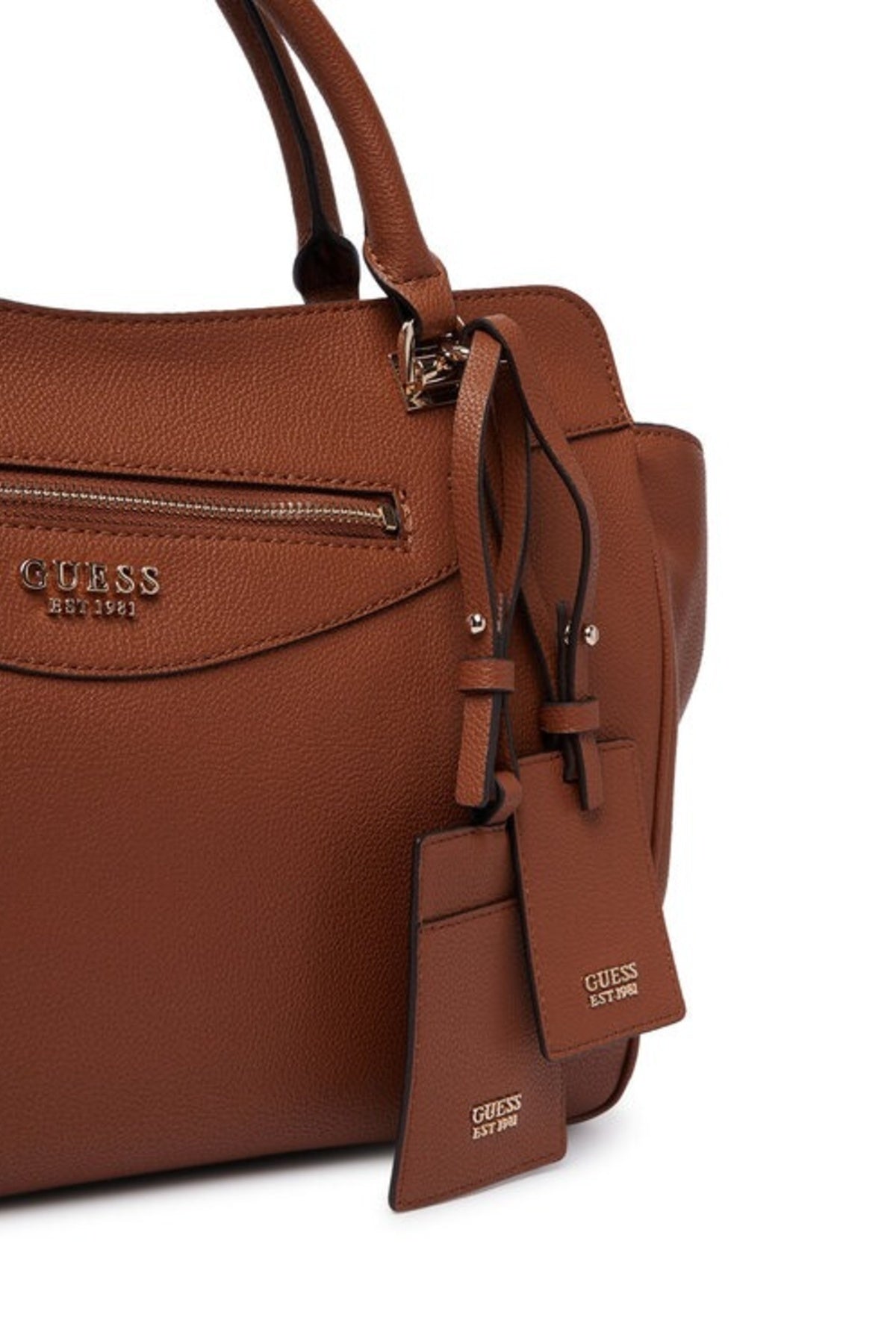 GUESS HWBG  ANTONIA SATCHEL en color MARRON  (3)