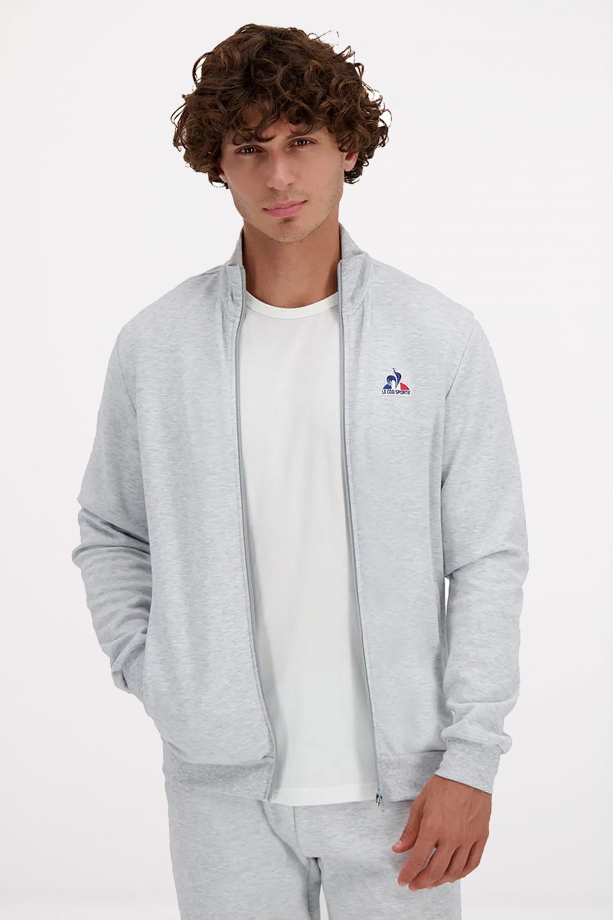 LE COQ SPORTIF ESS FZ SWEAT en color GRIS  (1)