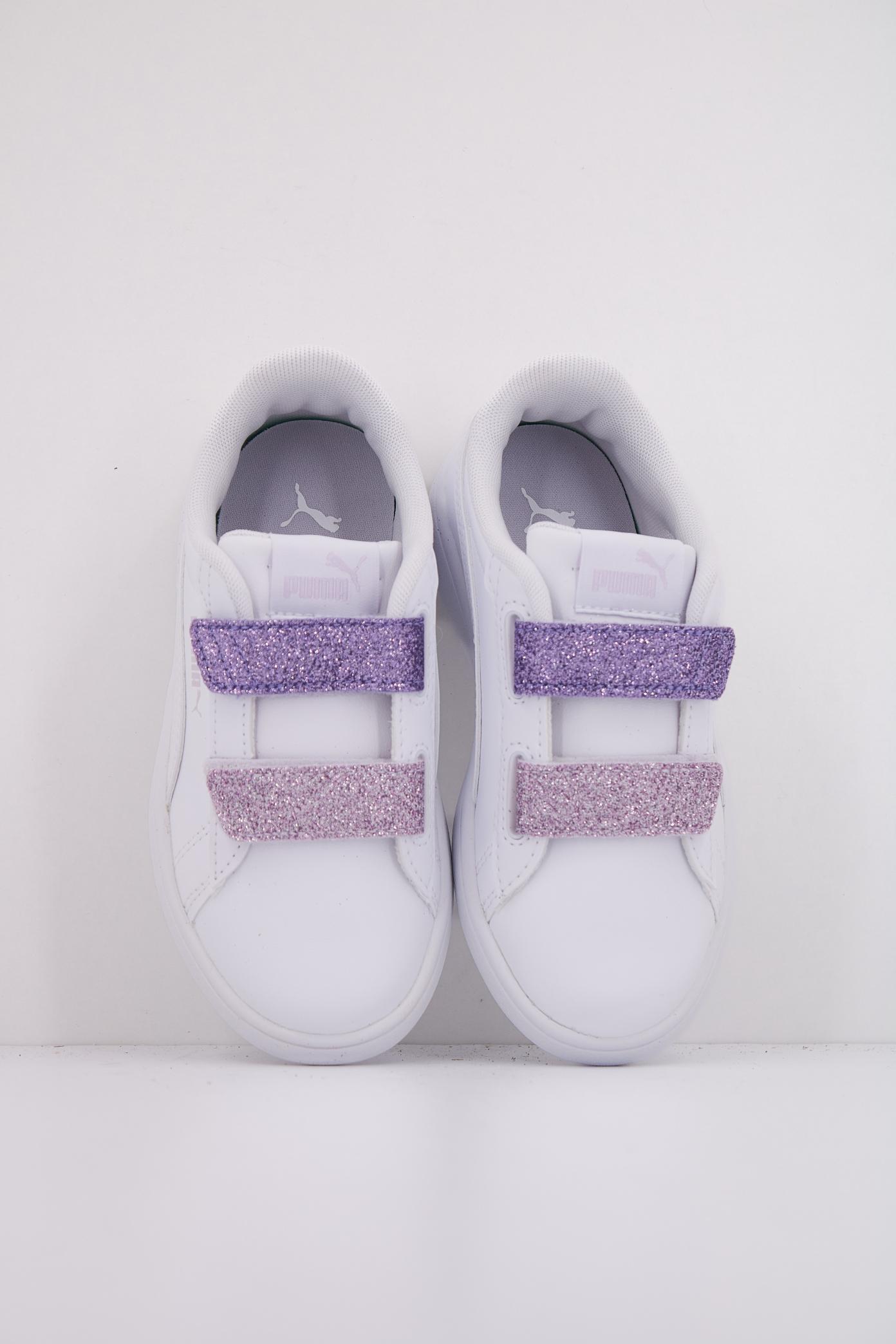 PUMA SMASH . L GLITTER V en color BLANCO  (3)