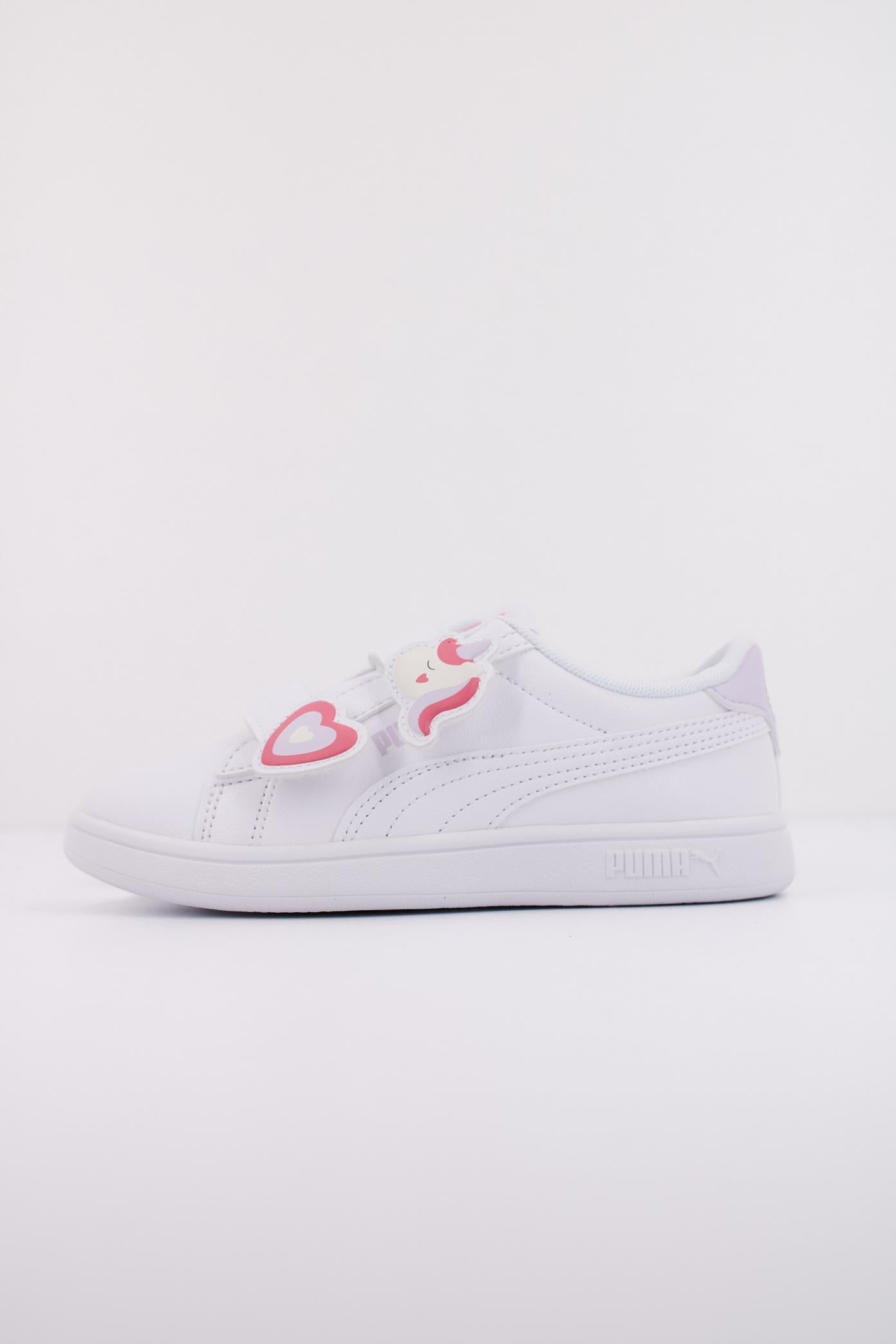 PUMA SMASH . BADGES V PS en color BLANCO  (1)