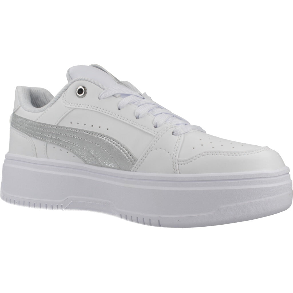 PUMA REBOUND FEMME LOW METALLIC en color BLANCO  (5)