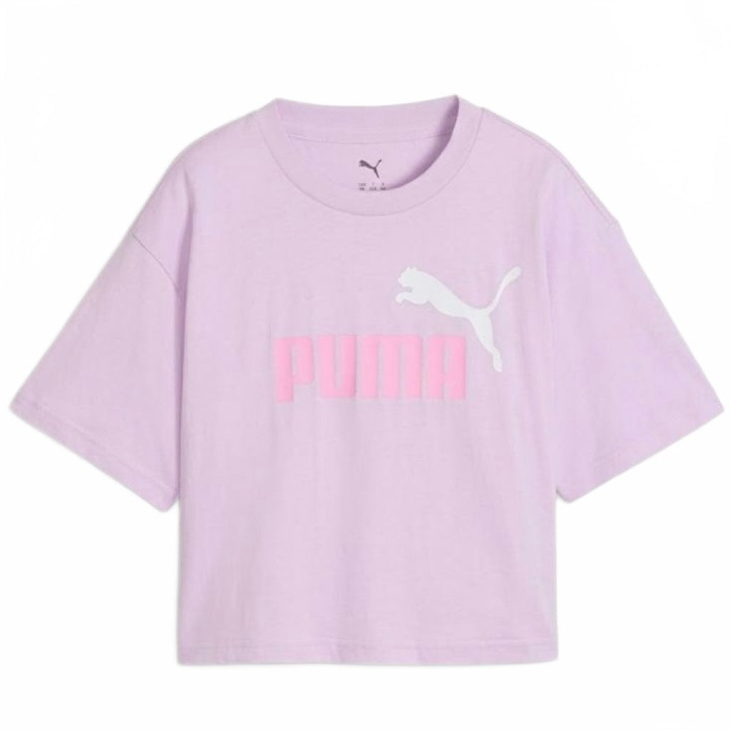 PUMA LOGO SHORT LENGTH TEE G en color VIOLETA  (4)