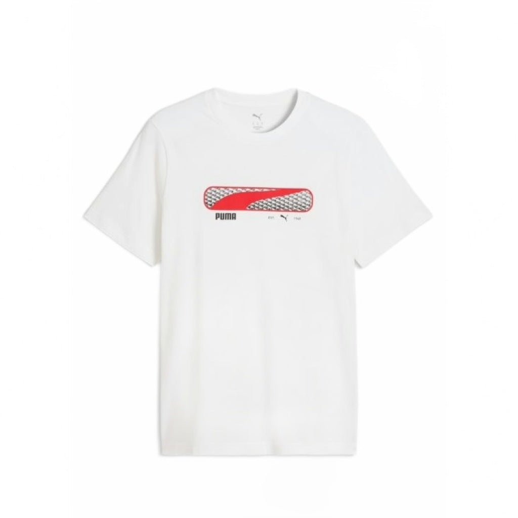 PUMA LOGO PLAY TEE en color BLANCO  (4)
