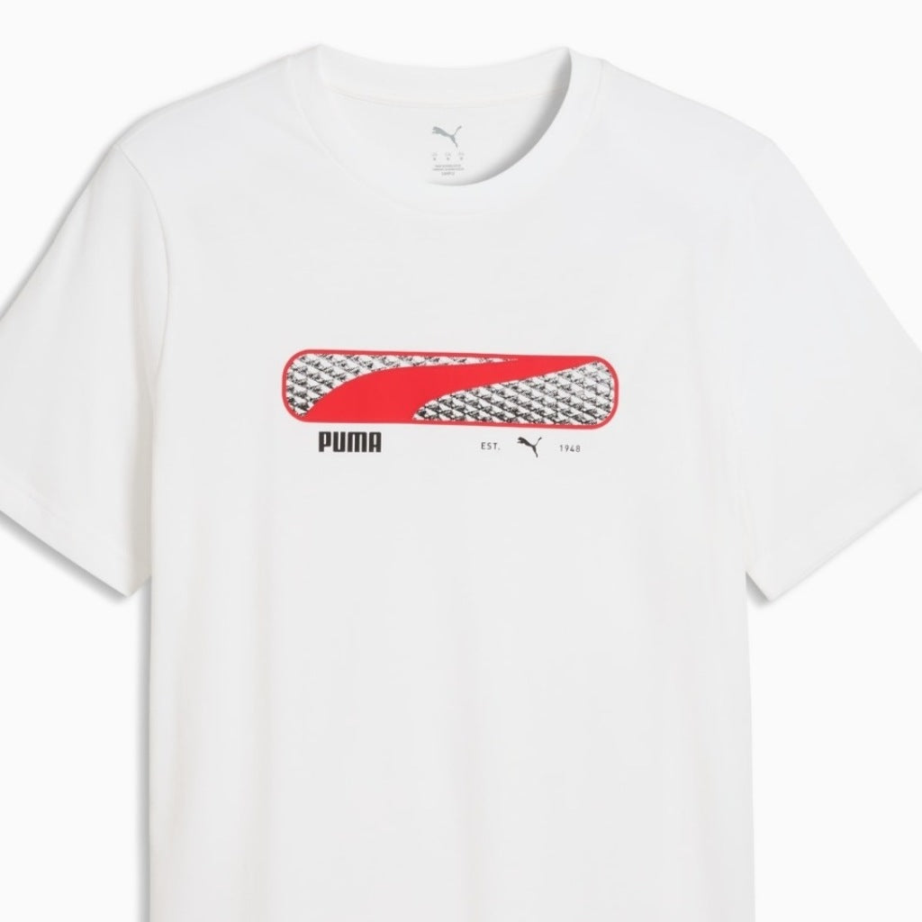 PUMA LOGO PLAY TEE en color BLANCO  (5)