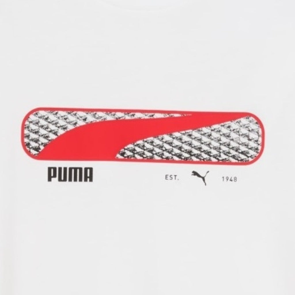 PUMA LOGO PLAY TEE en color BLANCO  (6)