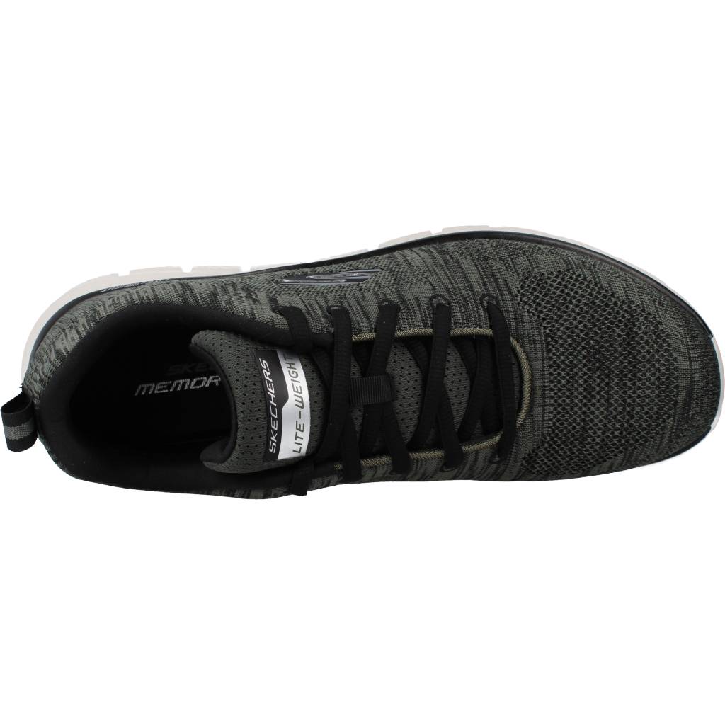 SKECHERS TRACK FRONT RUNNER en color VERDE  (7)