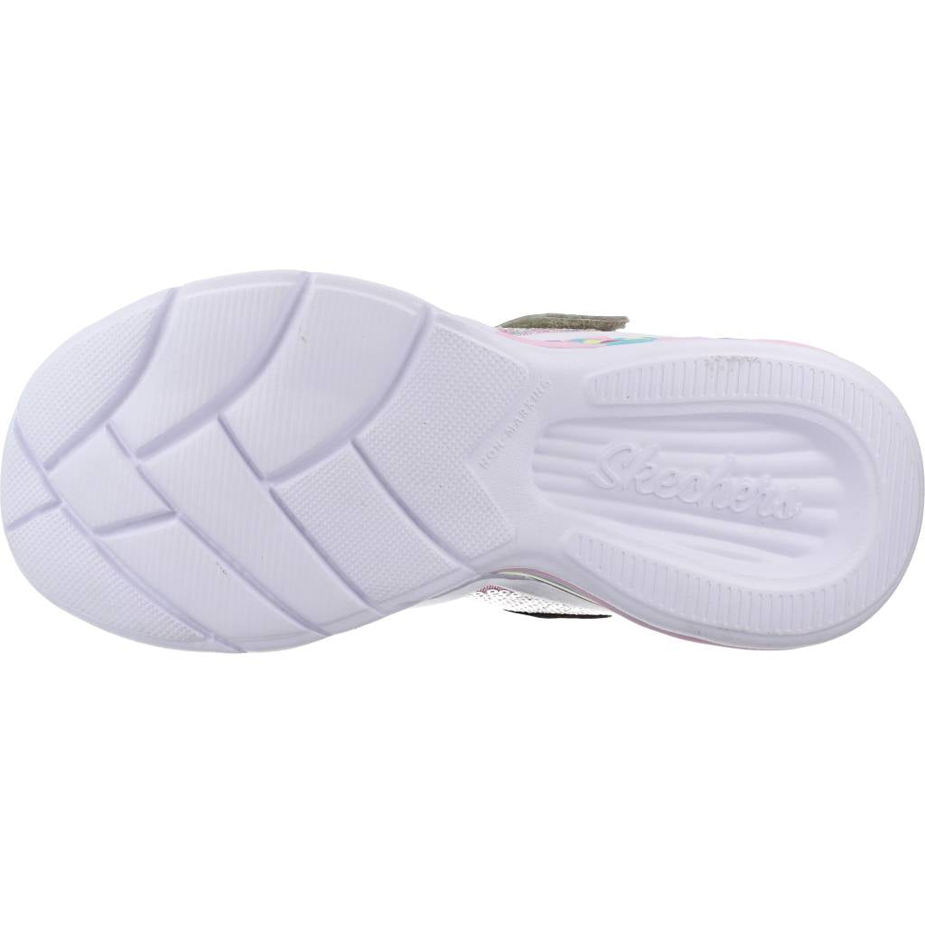 SKECHERS SWEETHEART LIGHTS -LETS SHI en color PLATA  (6)