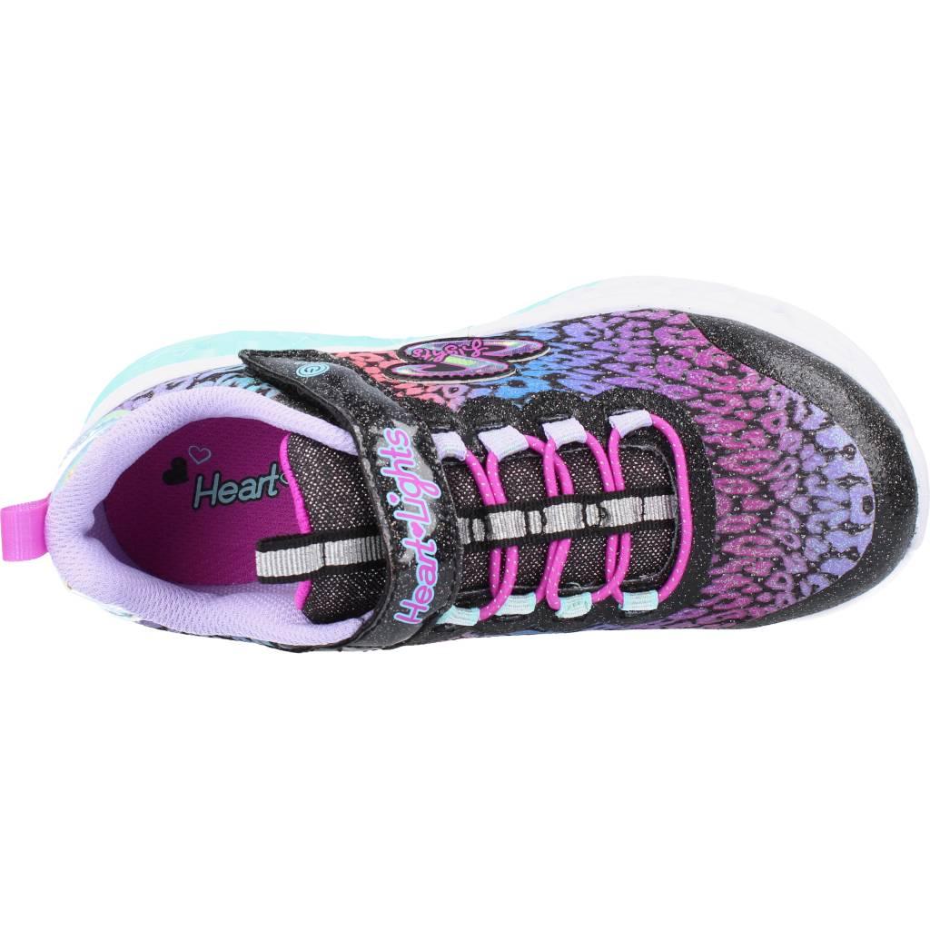 SKECHERS FLUTTER HEART LIGHTS-LOVES en color NEGRO  (7)