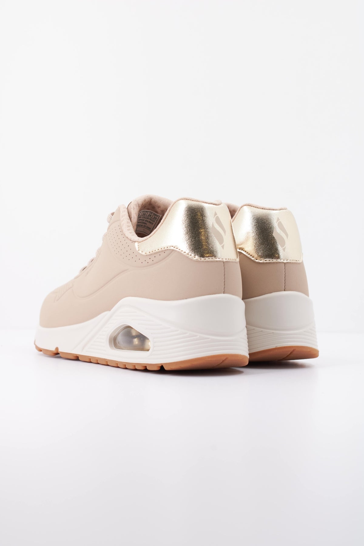 SKECHERS S UNO SHIMMER AWAY en color NUDE  (4)