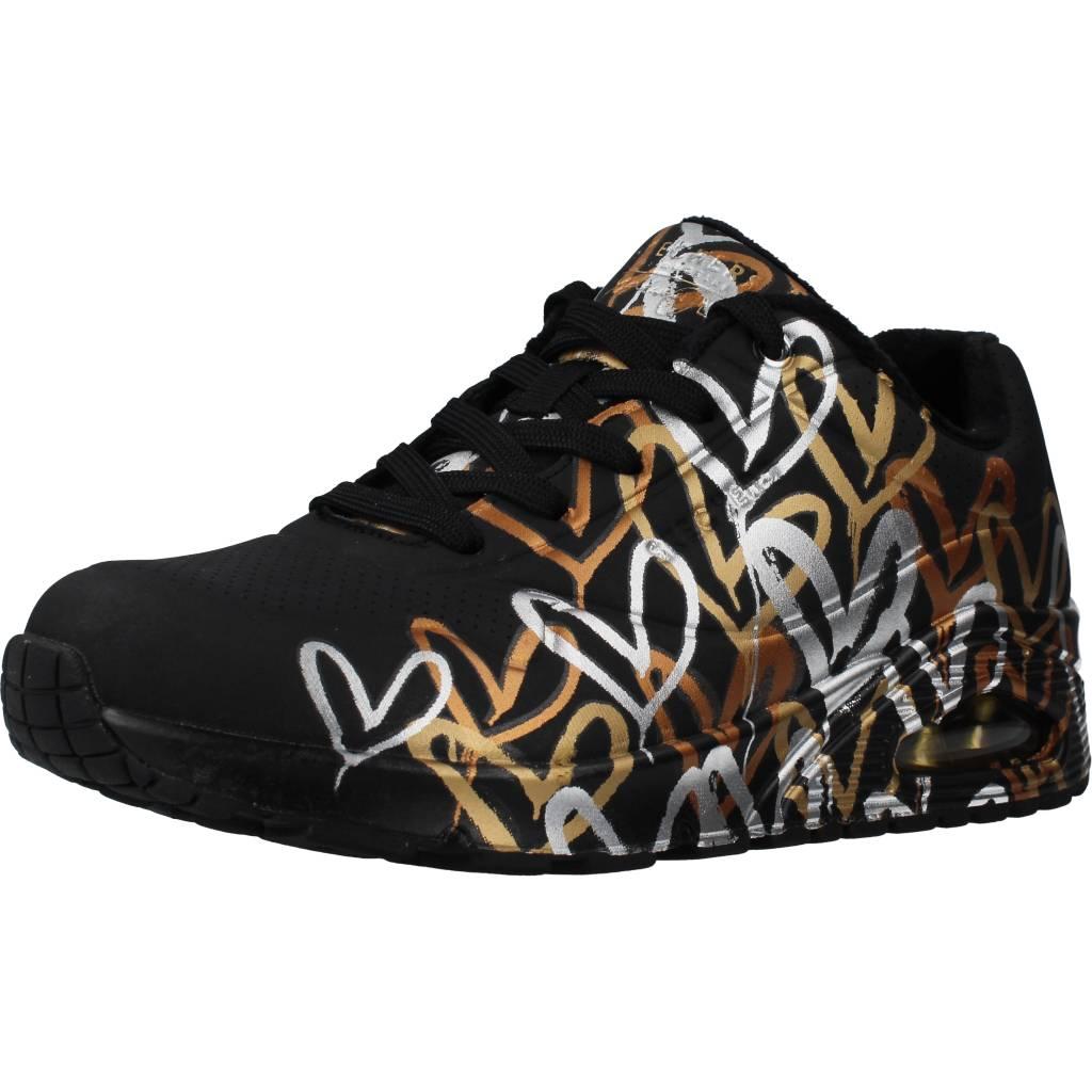 SKECHERS  UNO-METALLIC LOVE en color NEGRO  (1)