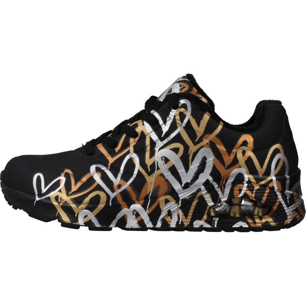 SKECHERS  UNO-METALLIC LOVE en color NEGRO  (2)