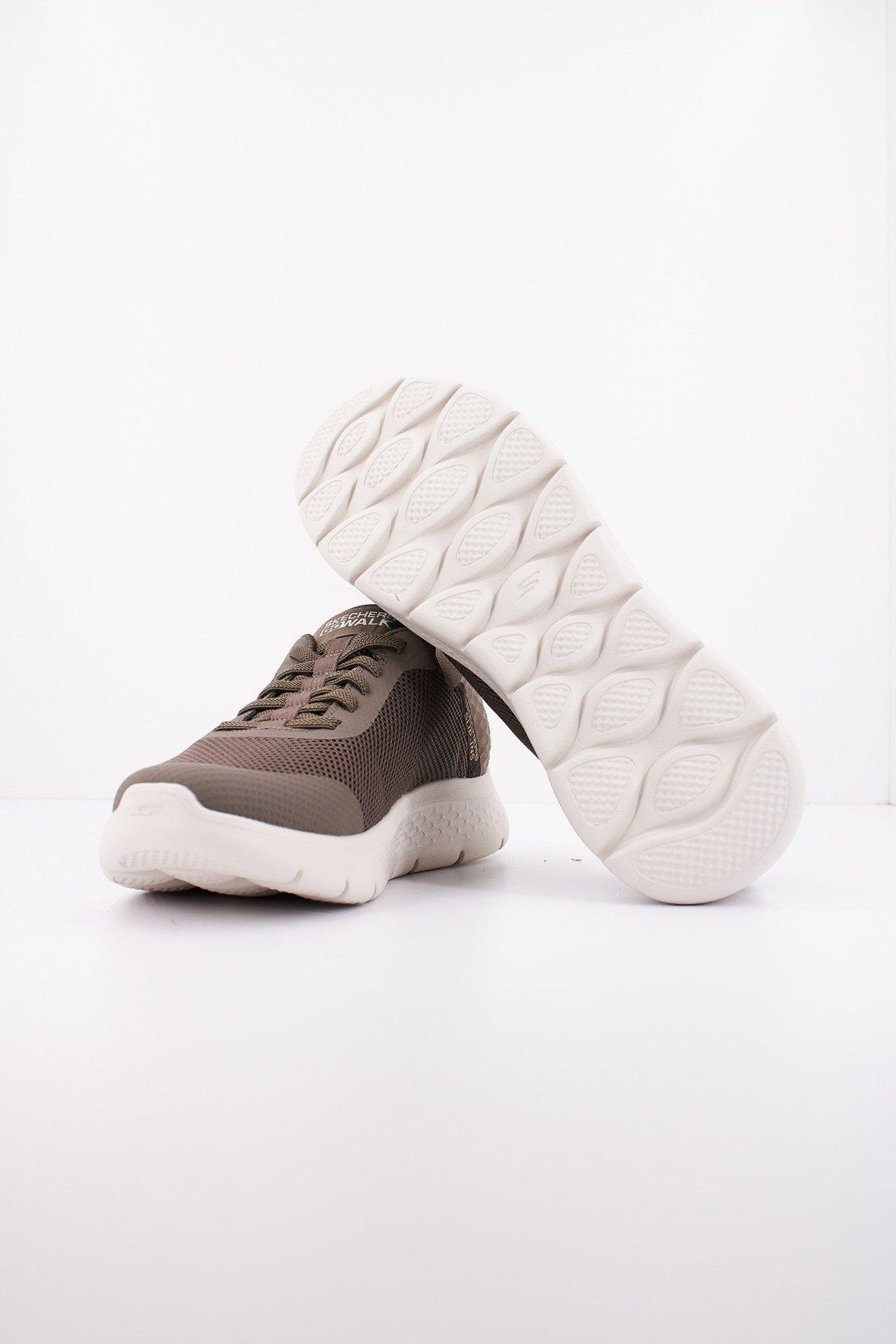 SKECHERS S GO WALK FLEX HANDS UP en color MARRON  (4)