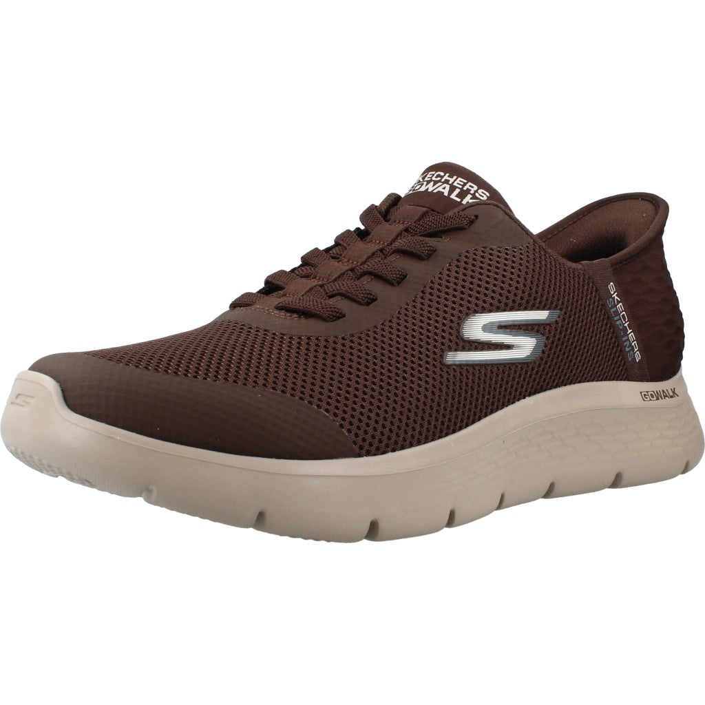 SKECHERS S GO WALK FLEX HANDS UP en color MARRON  (1)