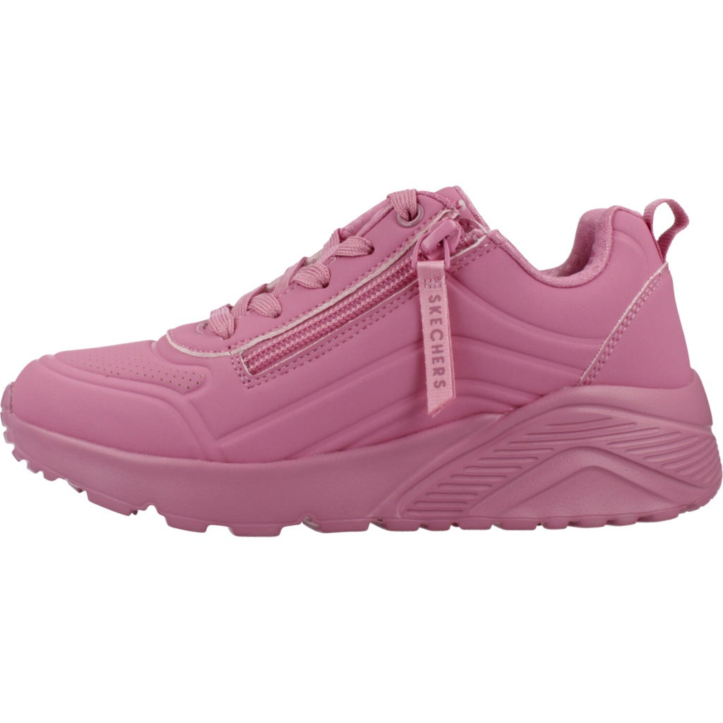 SKECHERS UNO LITE EASY ZIP en color ROSA  (2)