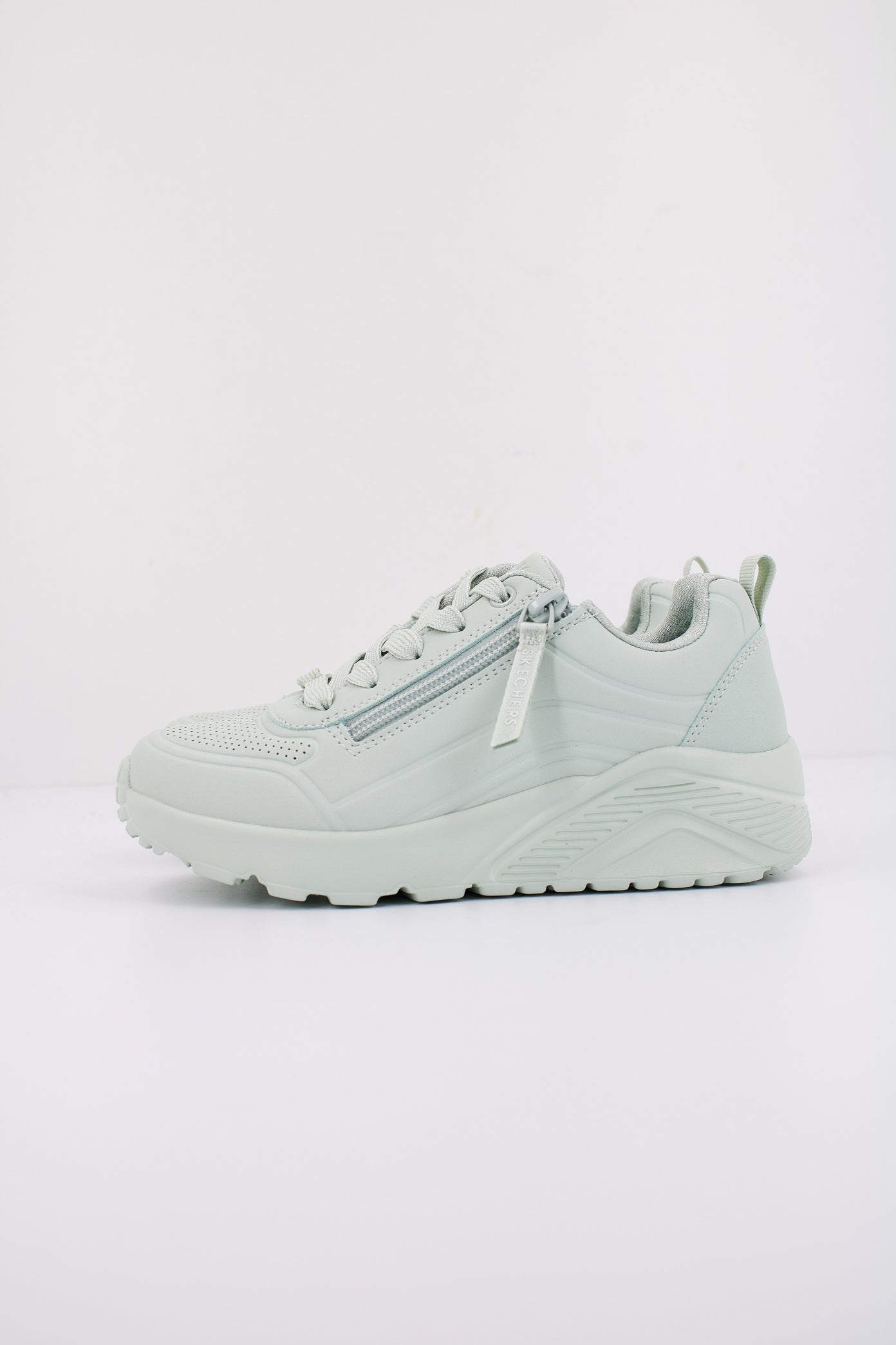 SKECHERS UNO LITE - EASY ZIP en color VERDE  (1)
