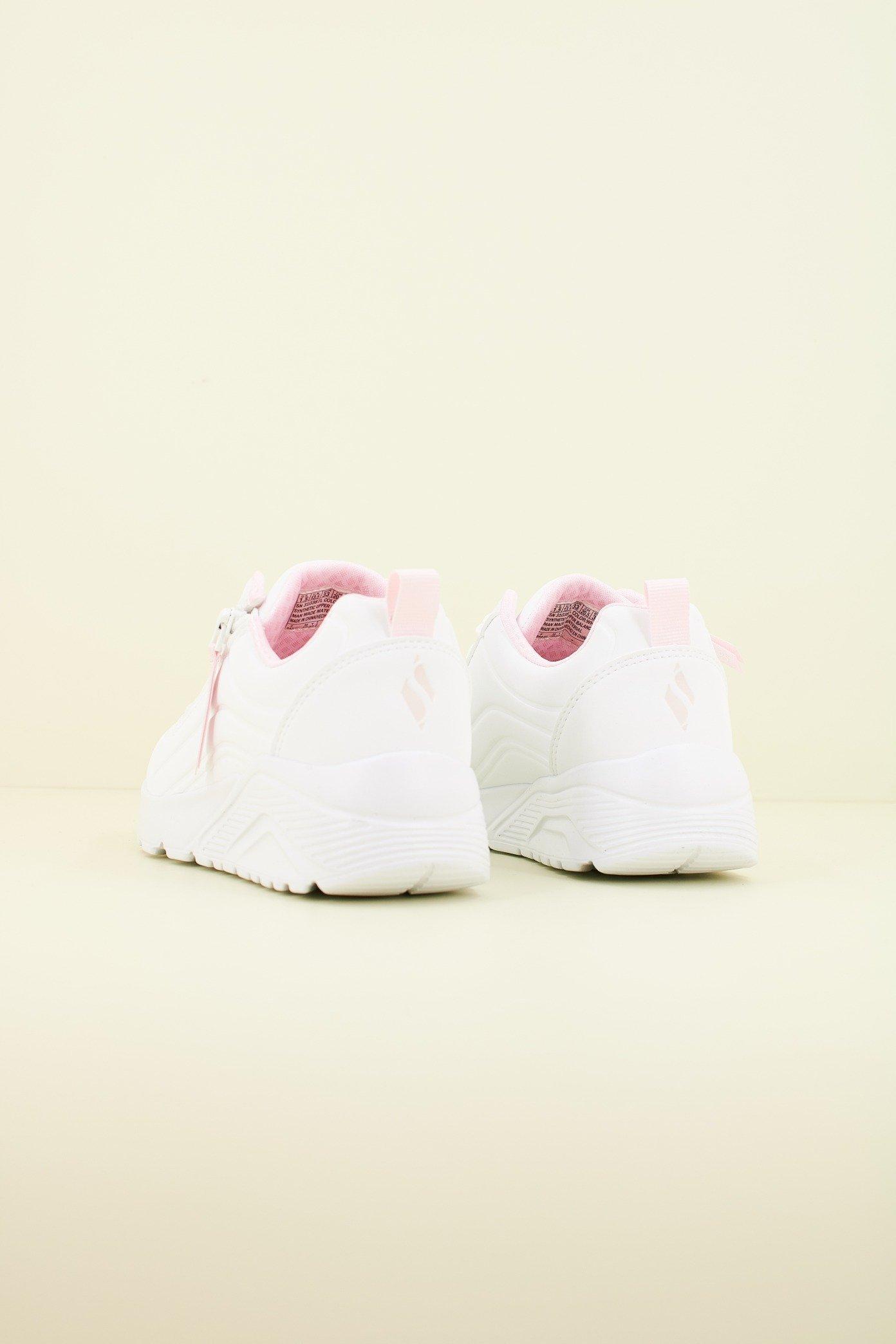 SKECHERS UNO LITE - EASY ZIP en color BLANCO  (3)
