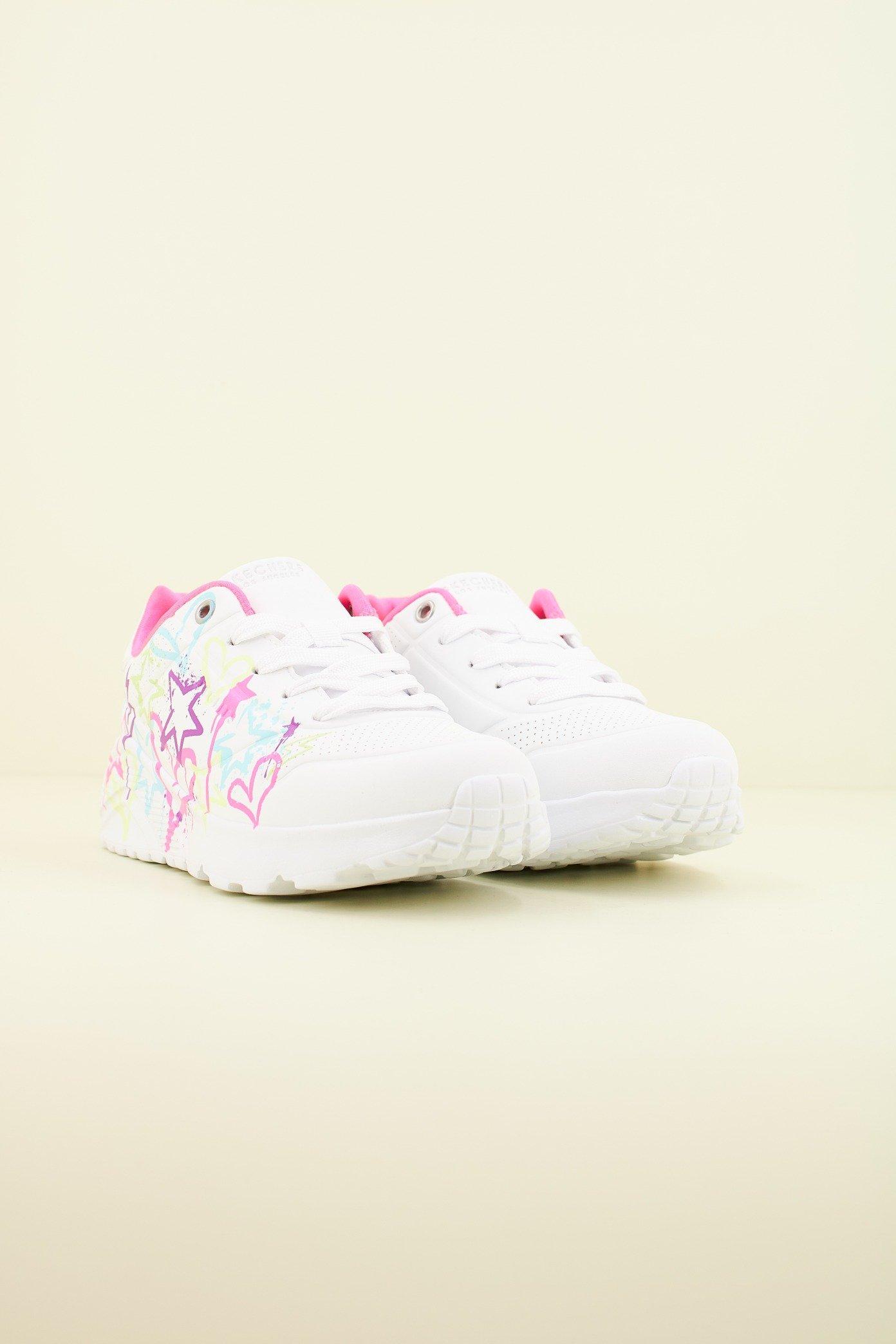 SKECHERS UNO LITE - MY DRIP en color BLANCO  (2)
