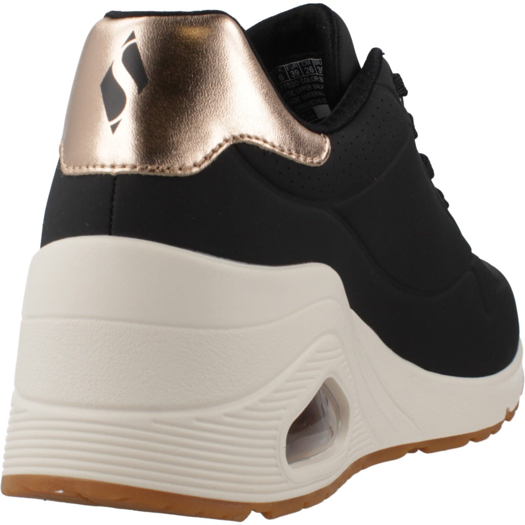 SKECHERS UNO WEDGE - HI STEPS en color NEGRO  (3)