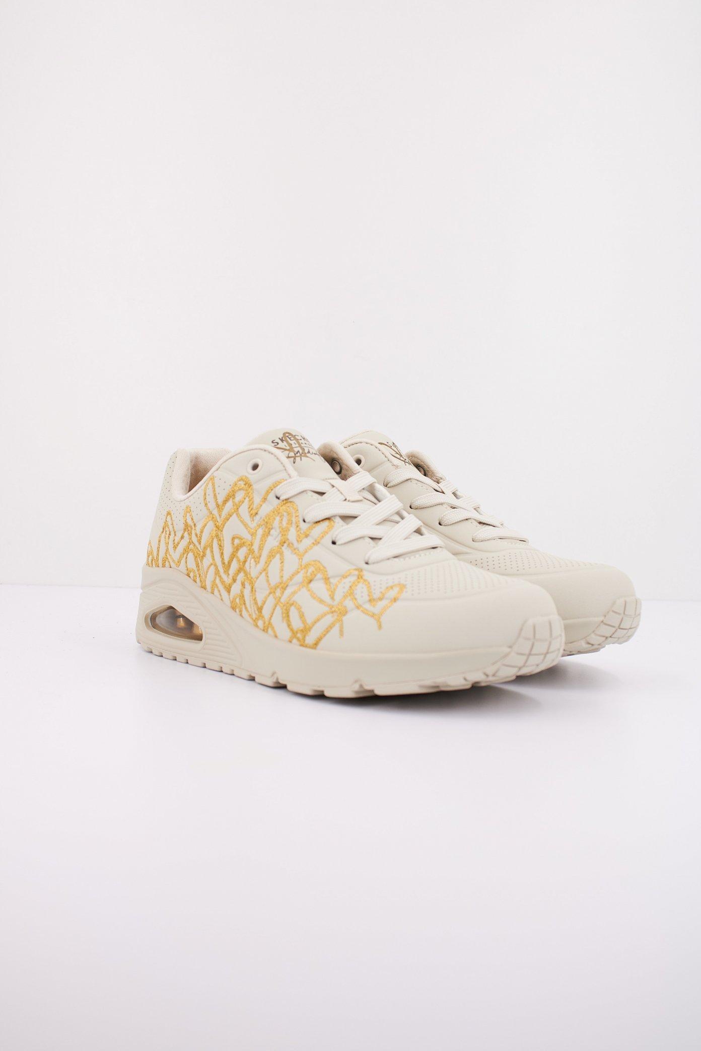 SKECHERS UNO - GOLDEN HEART en color BLANCO  (2)