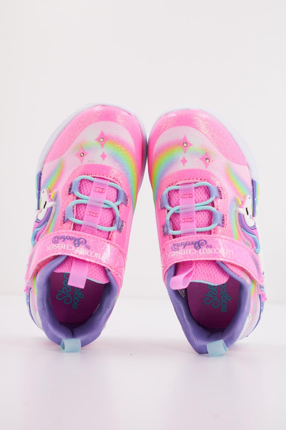 SKECHERS UNICORN CHASER en color ROSA  (3)