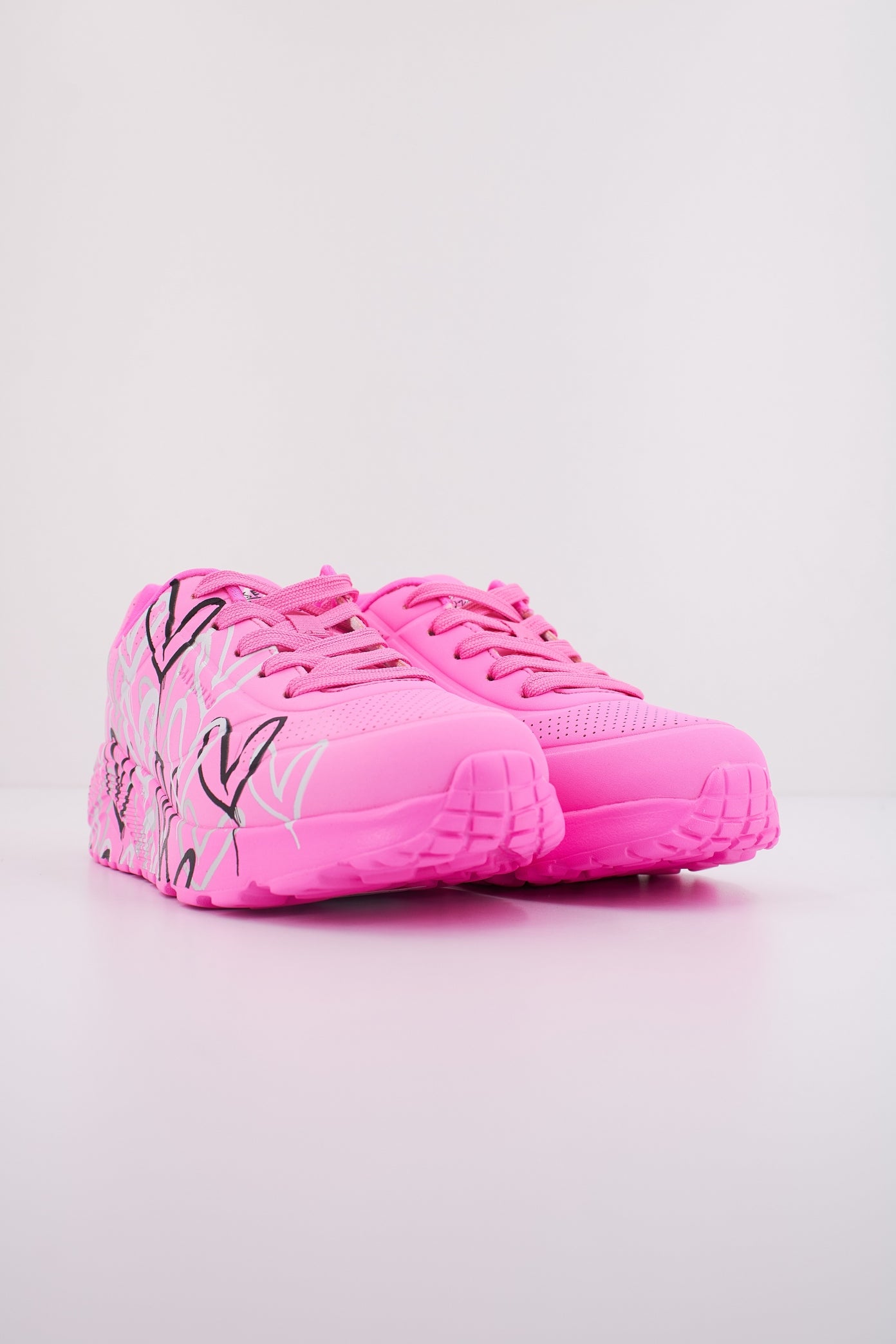 SKECHERS UNO LITE - METALLIC en color ROSA  (2)