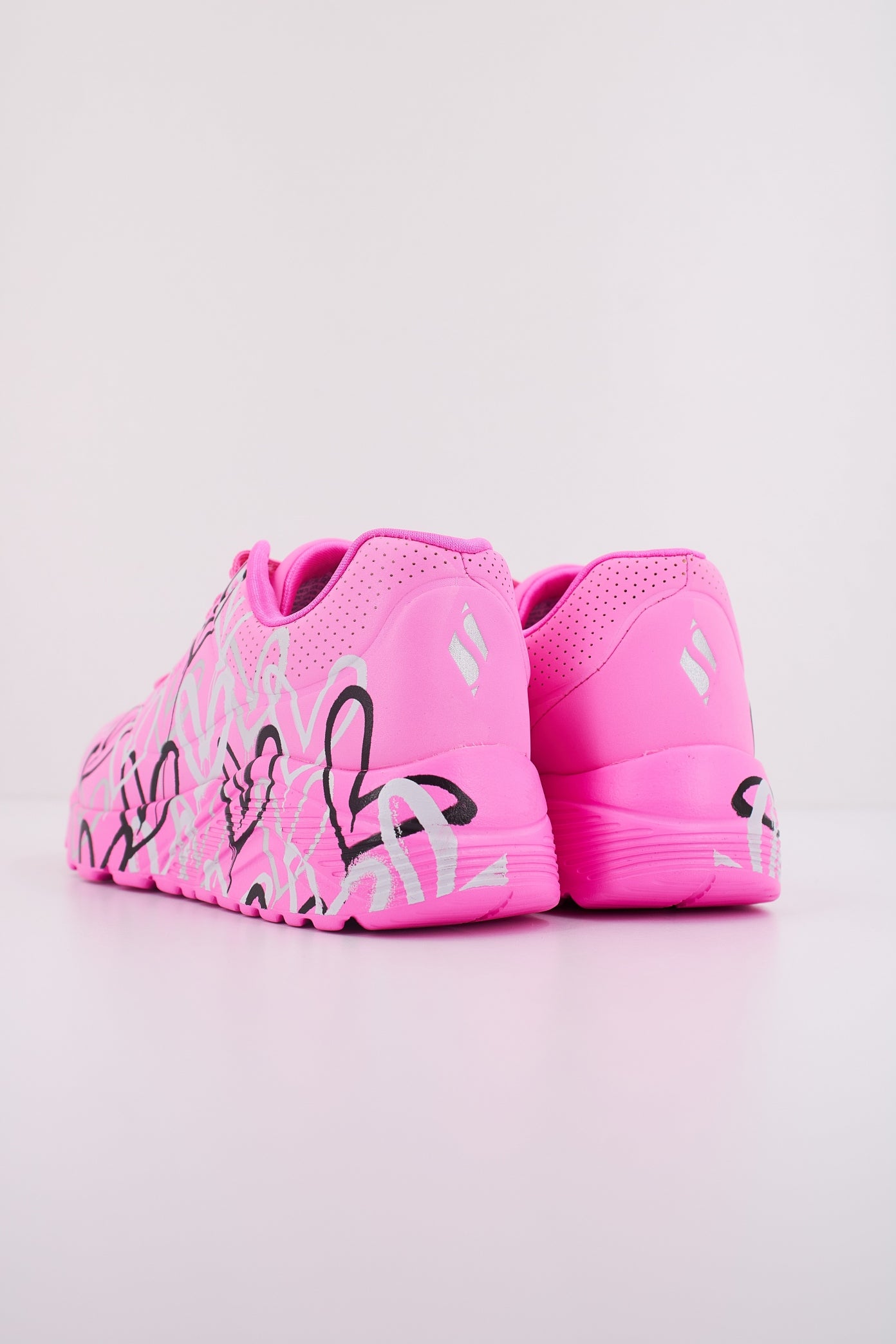 SKECHERS UNO LITE - METALLIC en color ROSA  (4)