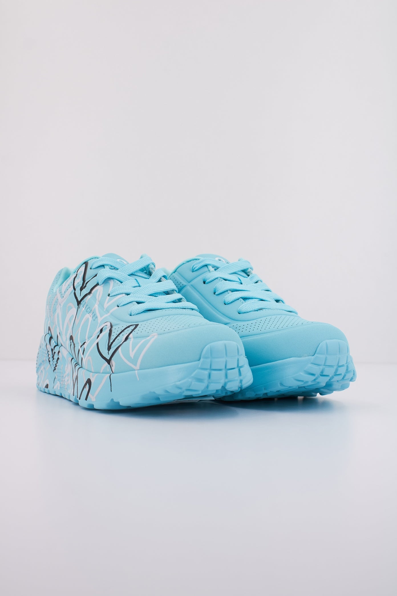 SKECHERS UNO LITE - METALLIC en color AZUL  (2)