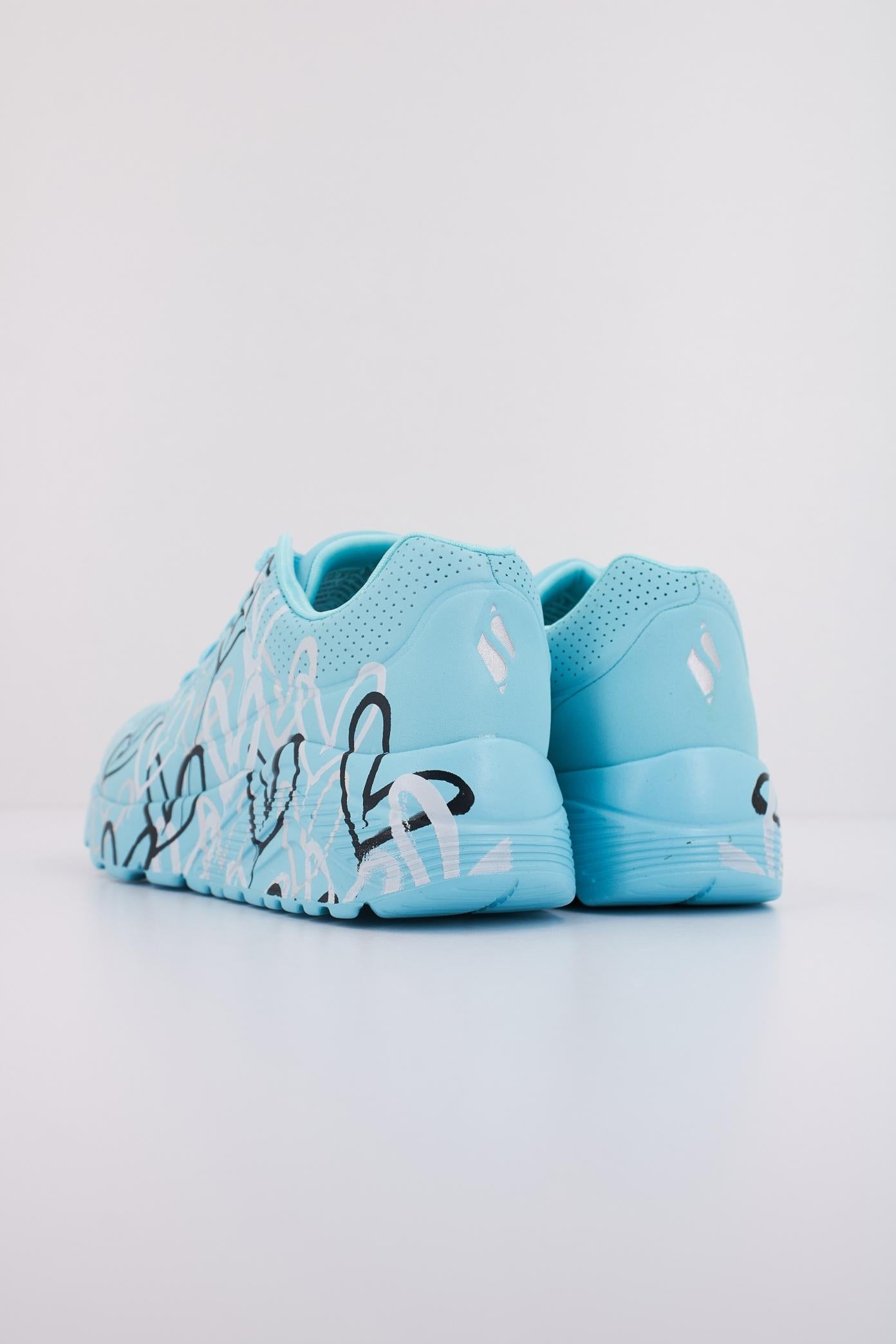 SKECHERS UNO LITE - METALLIC en color AZUL  (4)